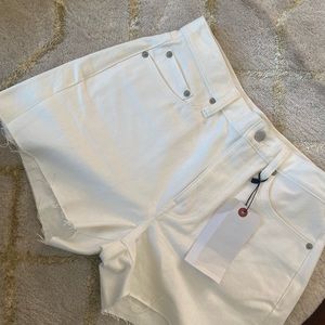 designer white shorts